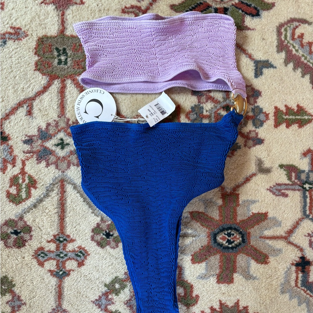 Blue and Purple Women's Swimwear